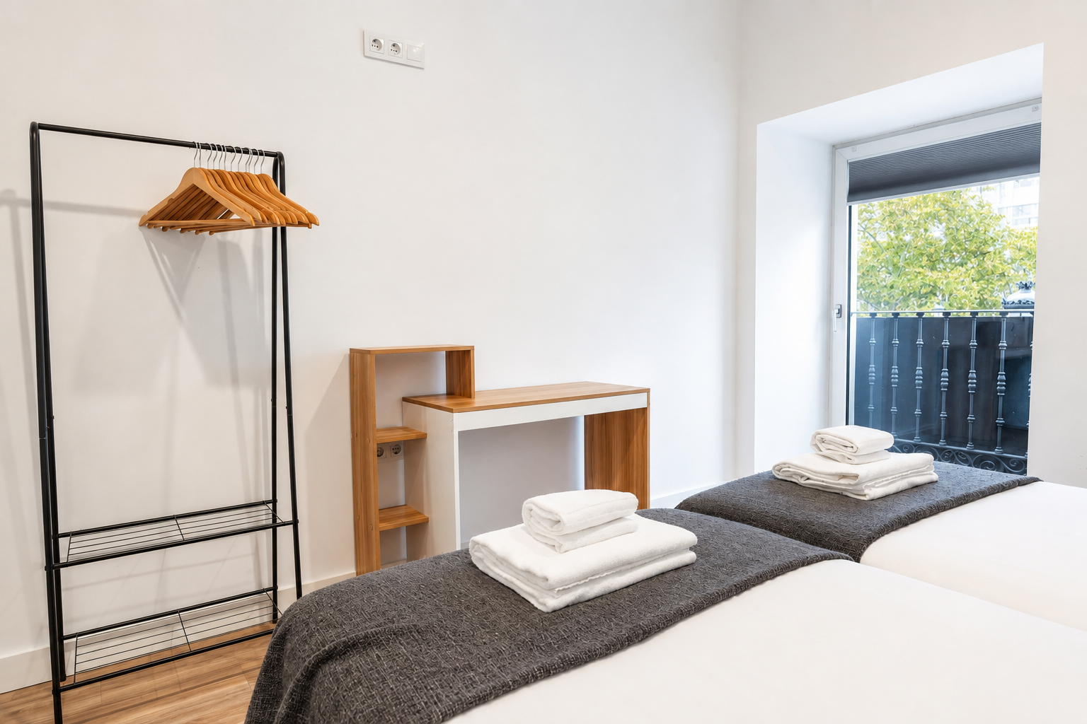 Habitación privada para 2 personas en hostel en el centro de Madrid